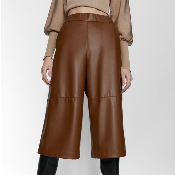 ZARA Faux Leather Shorts - Picture 6 of 9